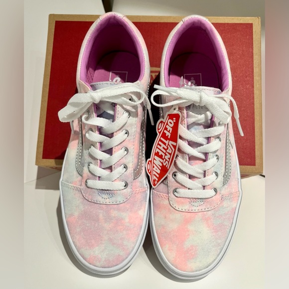 Vans Other - NWT-VANS Youth Ward Glitter Tie-Dye sneakers Size 6
